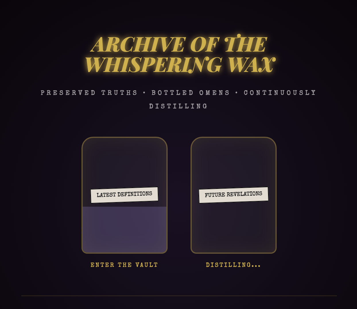 Whispering Wax Archive: Card Definitions
